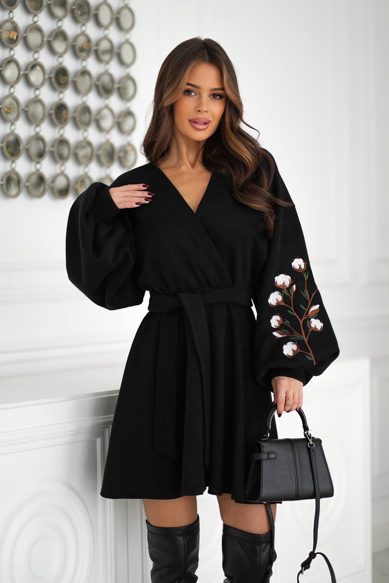 ДОВГА ЕЛЕГАНТНА СУКНЯ ІЗ ВСТАВКОЮ З БЛИСКУЧОГО МЕРЕЖИВА 7566