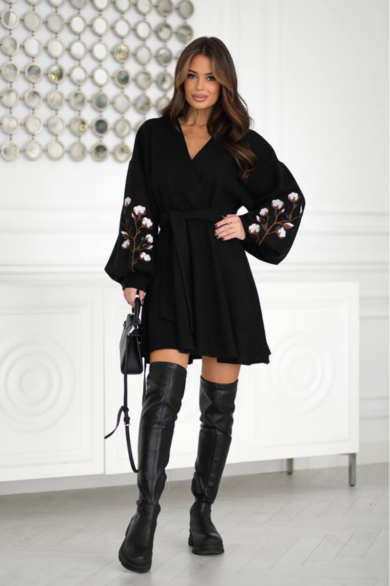 ДОВГА ЕЛЕГАНТНА СУКНЯ ІЗ ВСТАВКОЮ З БЛИСКУЧОГО МЕРЕЖИВА 7566