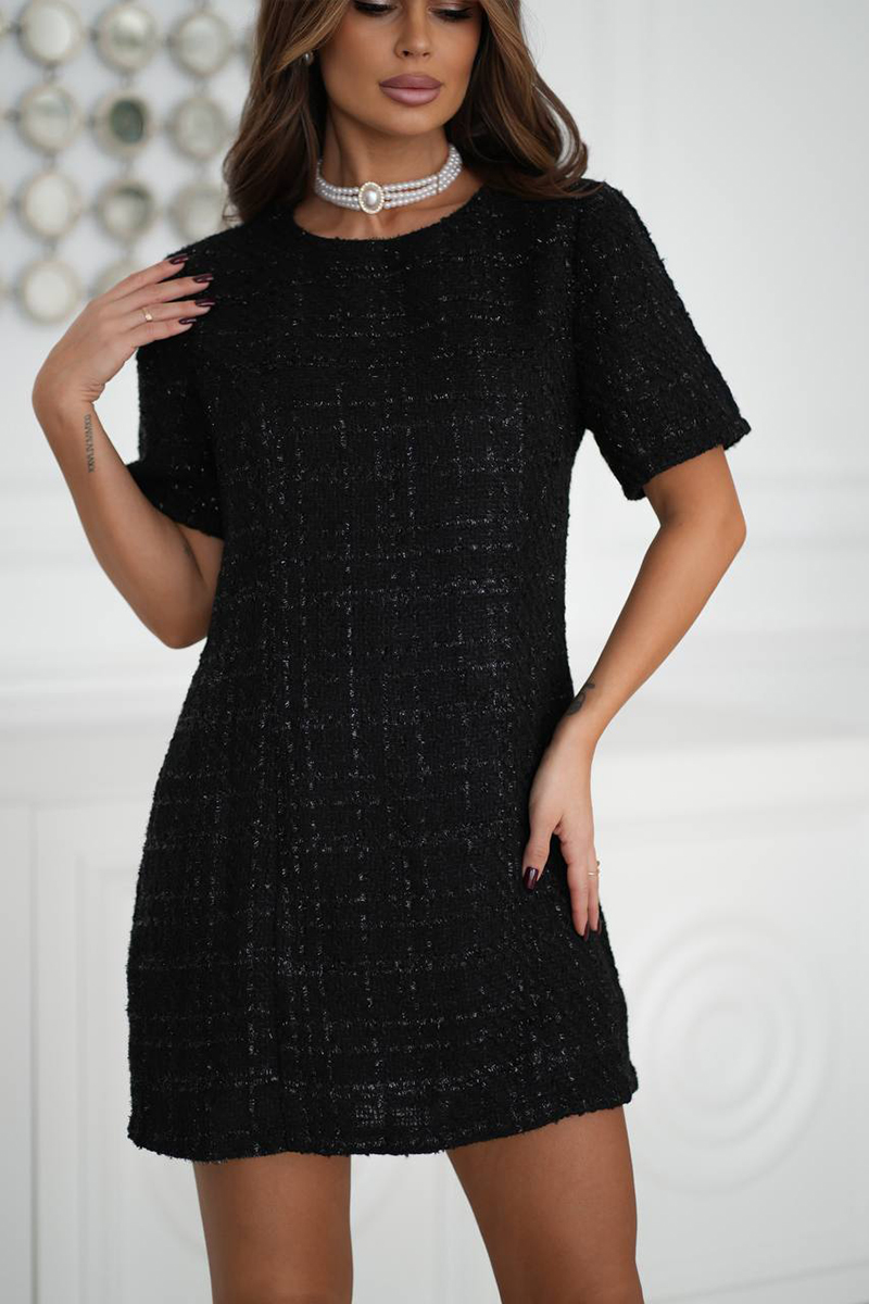 ЕЛЕГАНТНА СУКНЯ З ТВІДУ З ЛЮРЕКСОМ 7568