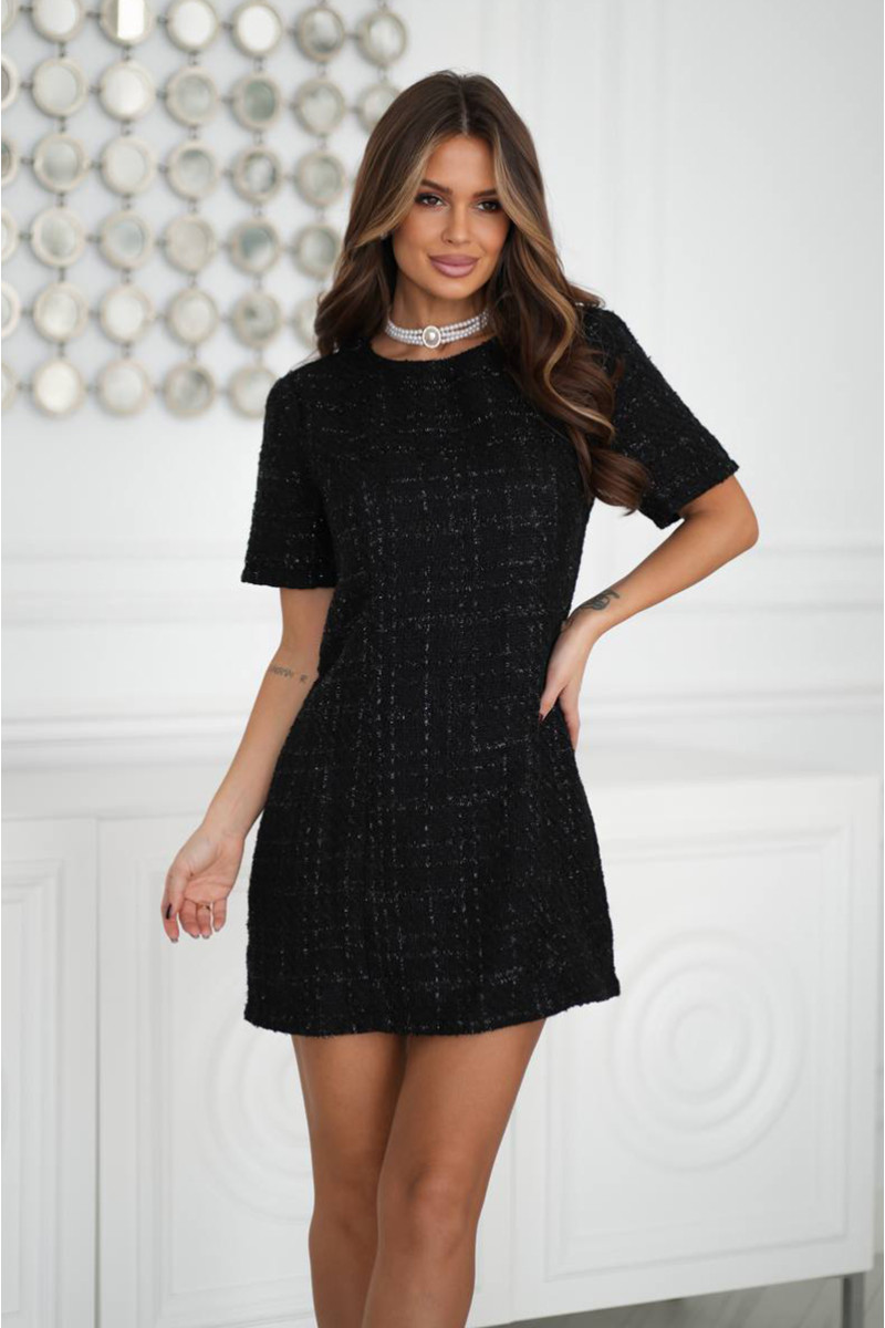ЕЛЕГАНТНА СУКНЯ З ТВІДУ З ЛЮРЕКСОМ 7568